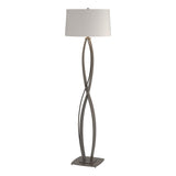 Hubbardton Forge 2006 Dark Smoke Flax Shade (SE) Almost Infinity Floor Lamp