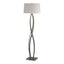 Hubbardton Forge 2006 Dark Smoke Flax Shade (SE) Almost Infinity Floor Lamp
