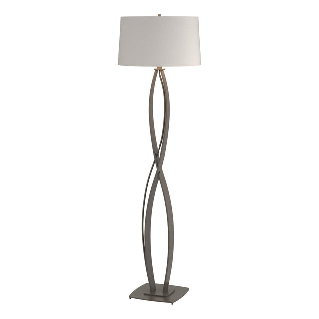 Hubbardton Forge 2006 Dark Smoke Flax Shade (SE) Almost Infinity Floor Lamp