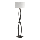 Hubbardton Forge 2006 Black Natural Anna Shade (SF) Almost Infinity Floor Lamp