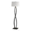 Hubbardton Forge 2006 Black Natural Anna Shade (SF) Almost Infinity Floor Lamp