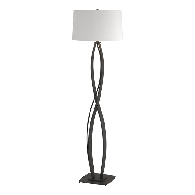 Hubbardton Forge 2006 Black Natural Anna Shade (SF) Almost Infinity Floor Lamp