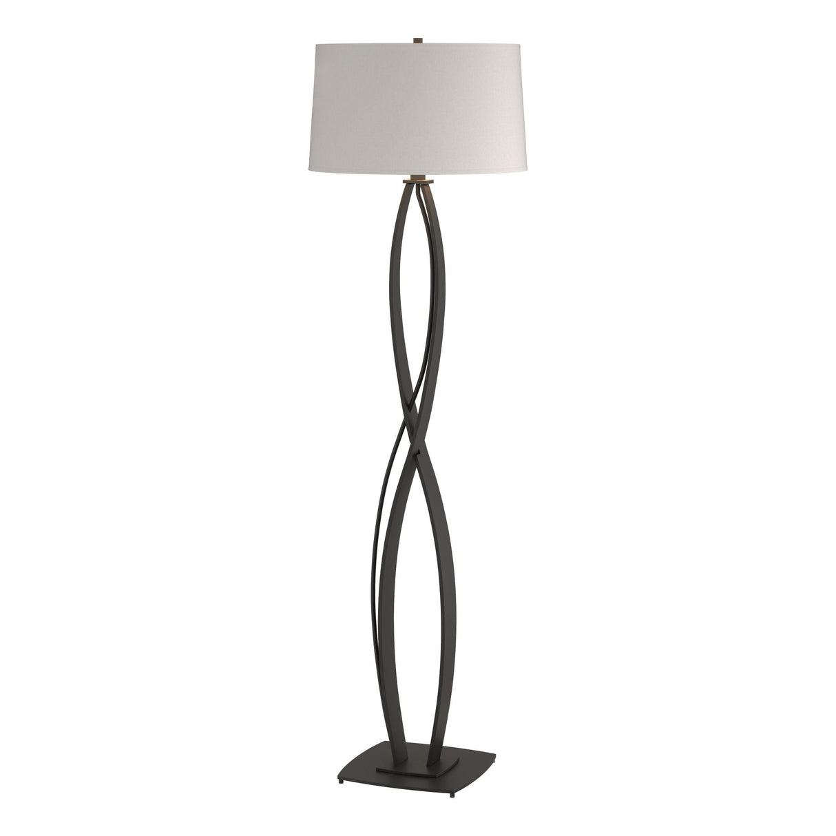 Hubbardton Forge 2006 Black Flax Shade (SE) Almost Infinity Floor Lamp