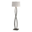 Hubbardton Forge 2006 Natural Iron Flax Shade (SE) Almost Infinity Floor Lamp