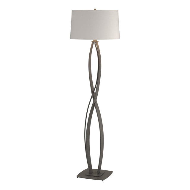 Hubbardton Forge 2006 Natural Iron Flax Shade (SE) Almost Infinity Floor Lamp
