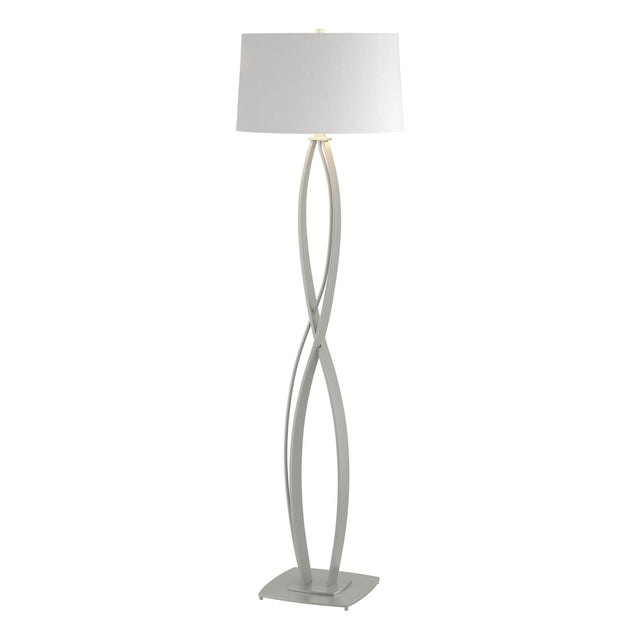 Hubbardton Forge 2006 Vintage Platinum Natural Anna Shade (SF) Almost Infinity Floor Lamp