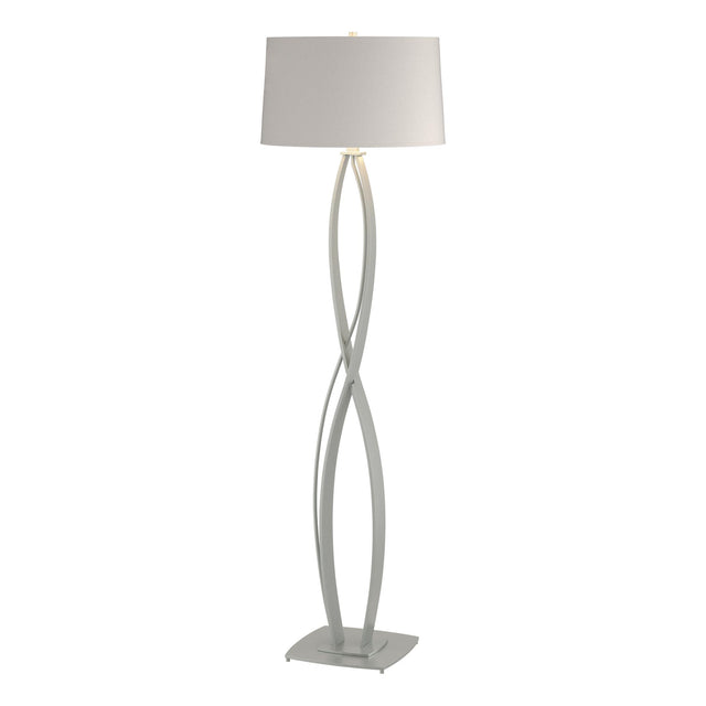 Hubbardton Forge 2006 Vintage Platinum Flax Shade (SE) Almost Infinity Floor Lamp