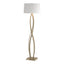 Hubbardton Forge 2006 Soft Gold Natural Anna Shade (SF) Almost Infinity Floor Lamp