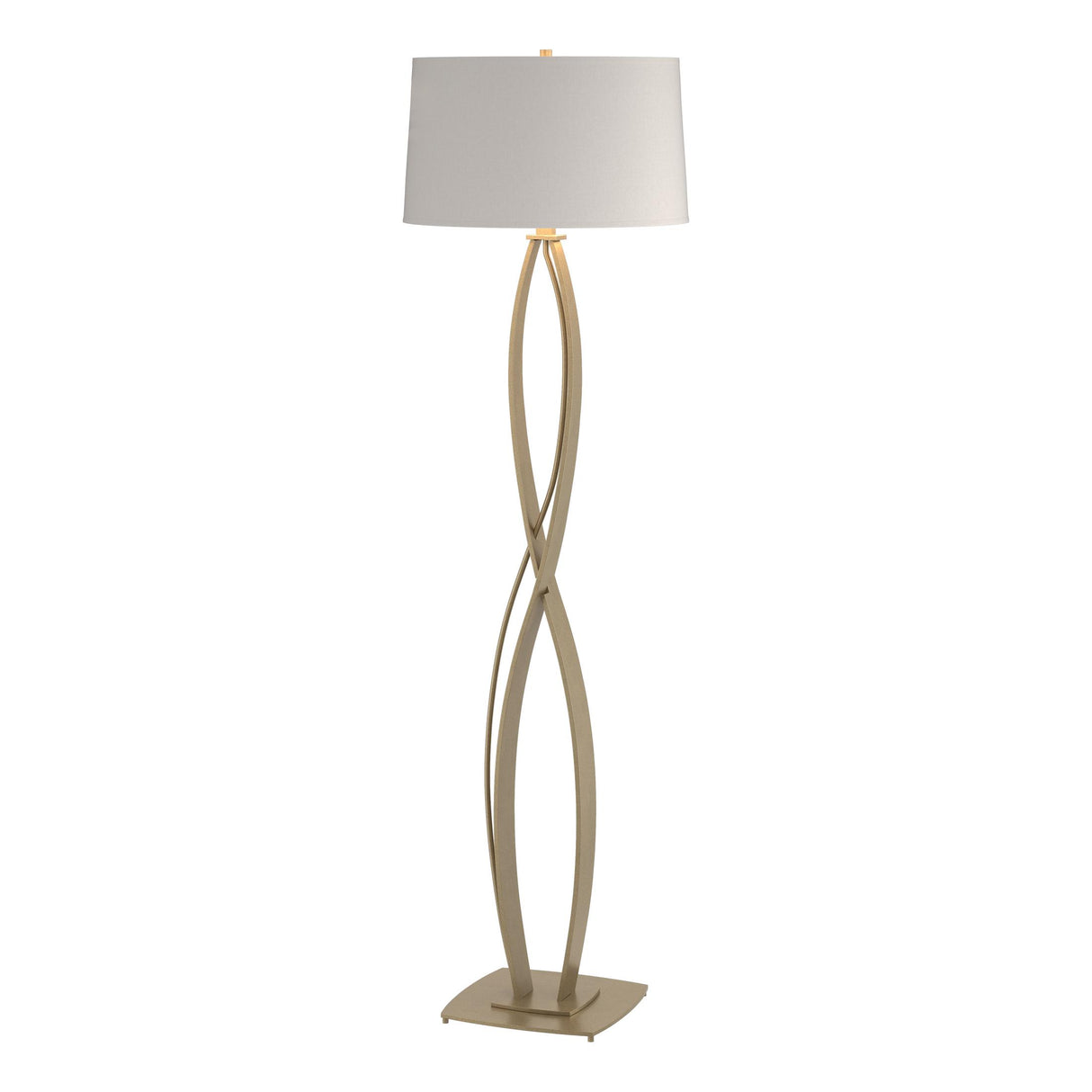 Hubbardton Forge 2006 Soft Gold Flax Shade (SE) Almost Infinity Floor Lamp