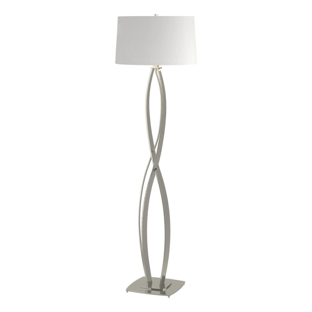 Hubbardton Forge 2006 Sterling Natural Anna Shade (SF) Almost Infinity Floor Lamp