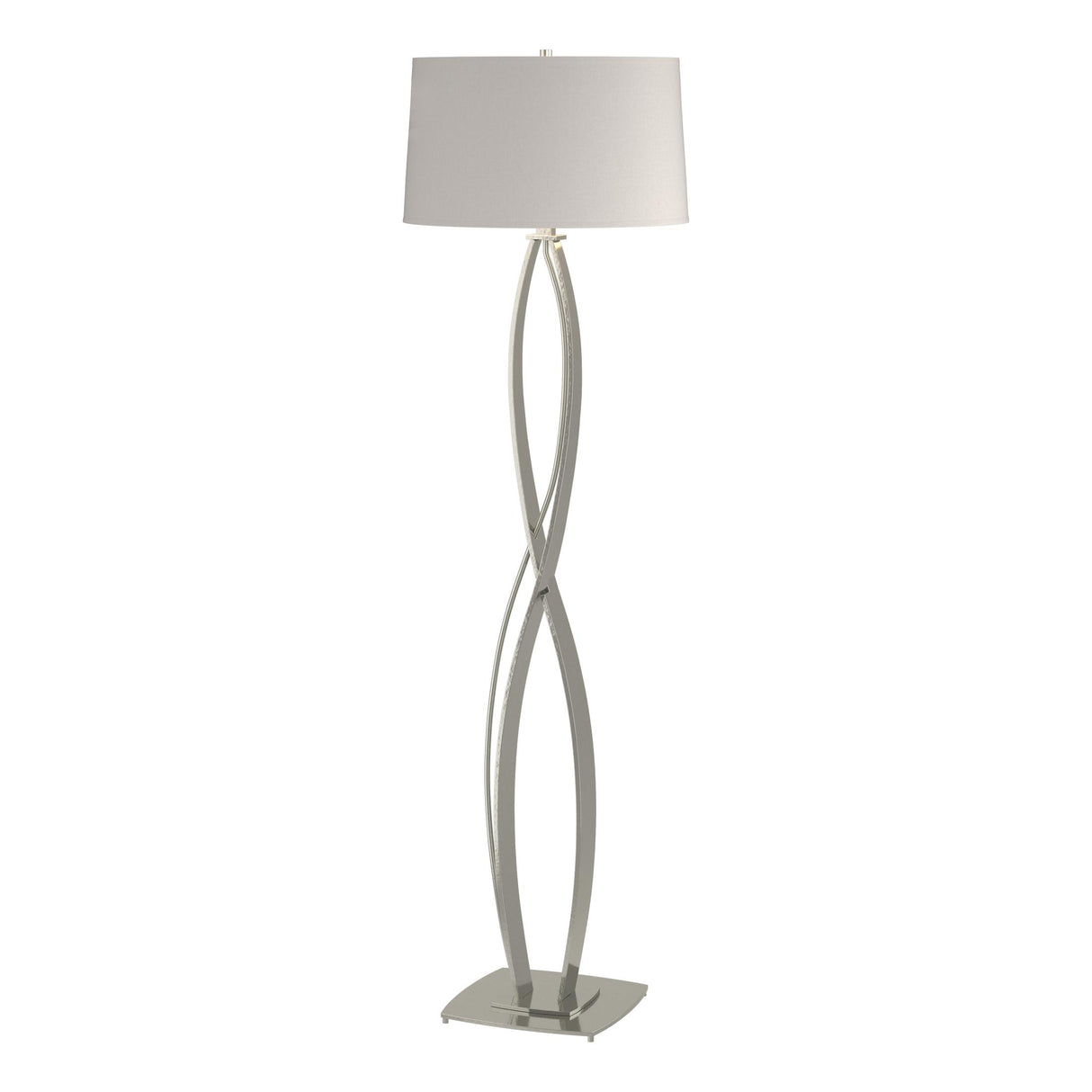 Hubbardton Forge 2006 Sterling Flax Shade (SE) Almost Infinity Floor Lamp