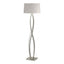 Hubbardton Forge 2006 Sterling Flax Shade (SE) Almost Infinity Floor Lamp
