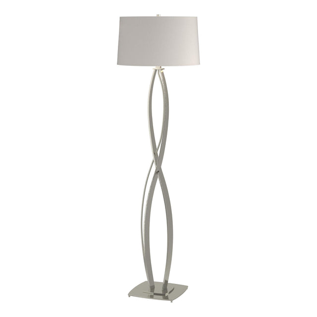 Hubbardton Forge 2006 Sterling Flax Shade (SE) Almost Infinity Floor Lamp