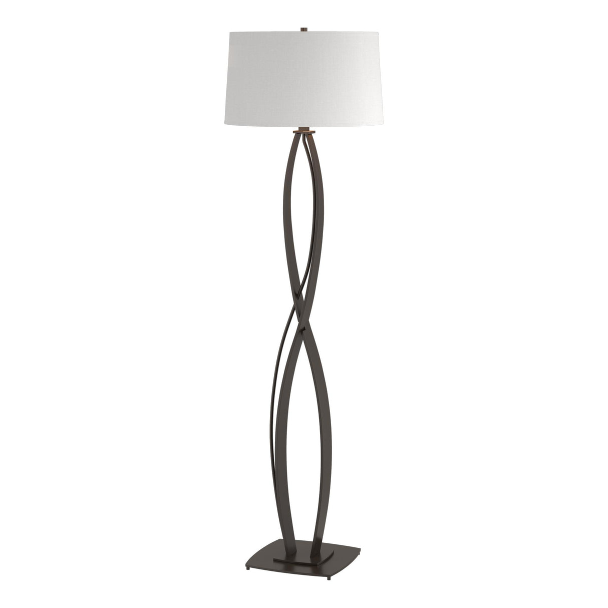 Hubbardton Forge 2006 Oil Rubbed Bronze Natural Anna Shade (SF) Almost Infinity Floor Lamp