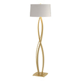Hubbardton Forge 2006 Modern Brass Flax Shade (SE) Almost Infinity Floor Lamp