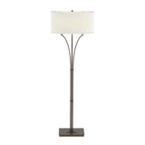 Hubbardton Forge 2009 Bronze Natural Anna Shade (SF) Contemporary Formae Floor Lamp