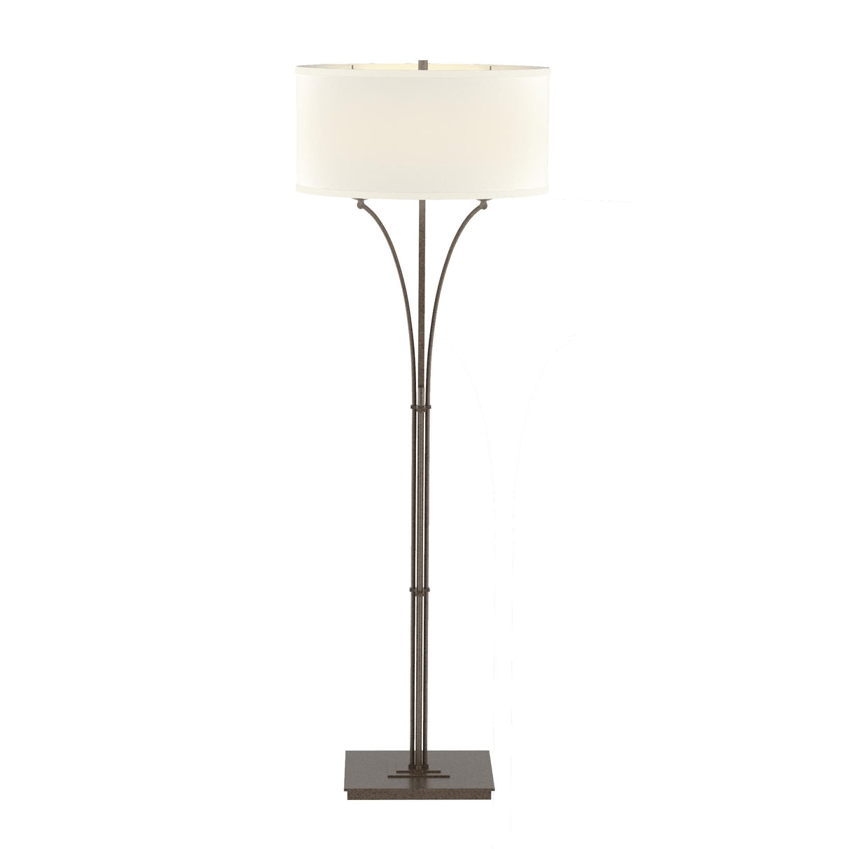 Hubbardton Forge 2009 Bronze Flax Shade (SE) Contemporary Formae Floor Lamp