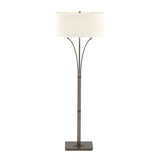 Hubbardton Forge 2009 Bronze Flax Shade (SE) Contemporary Formae Floor Lamp