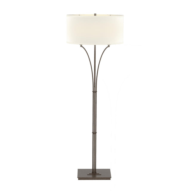 Hubbardton Forge 2009 Bronze Flax Shade (SE) Contemporary Formae Floor Lamp