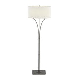 Hubbardton Forge 2009 Dark Smoke Natural Anna Shade (SF) Contemporary Formae Floor Lamp