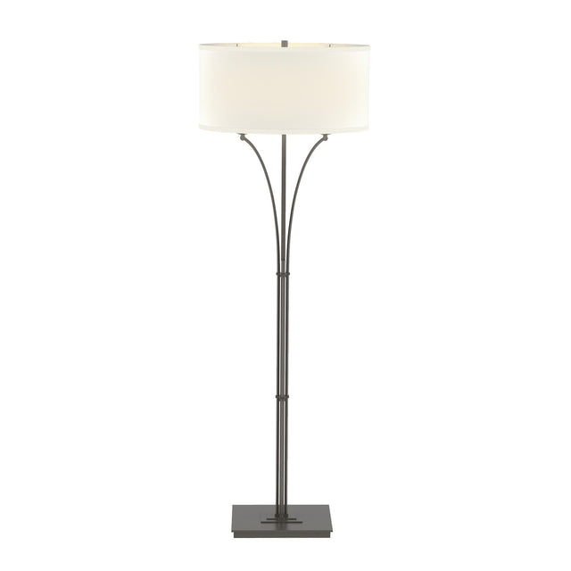 Hubbardton Forge 2009 Dark Smoke Flax Shade (SE) Contemporary Formae Floor Lamp