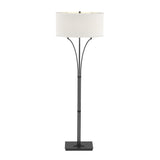Hubbardton Forge 2009 Black Natural Anna Shade (SF) Contemporary Formae Floor Lamp