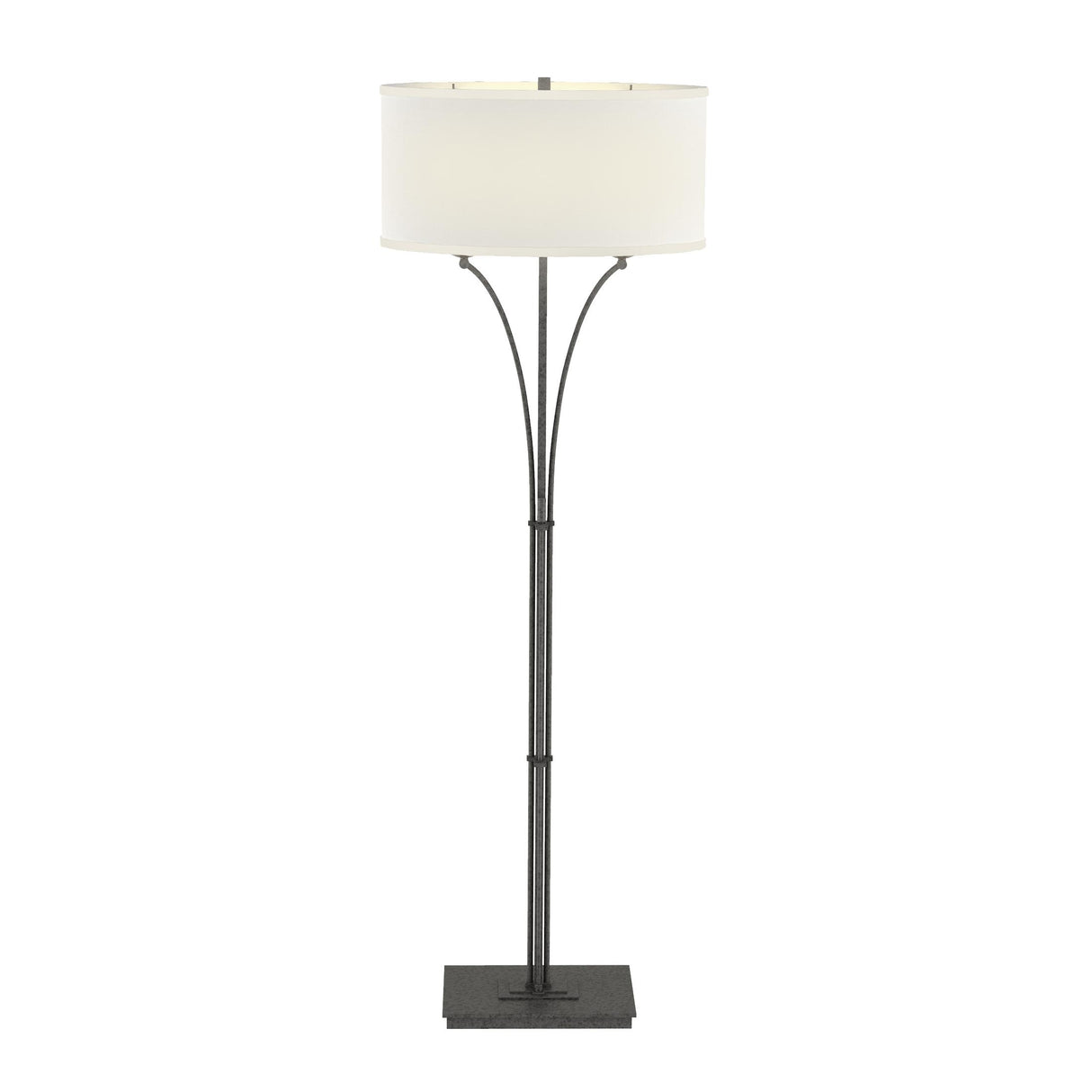 Hubbardton Forge 2009 Natural Iron Natural Anna Shade (SF) Contemporary Formae Floor Lamp