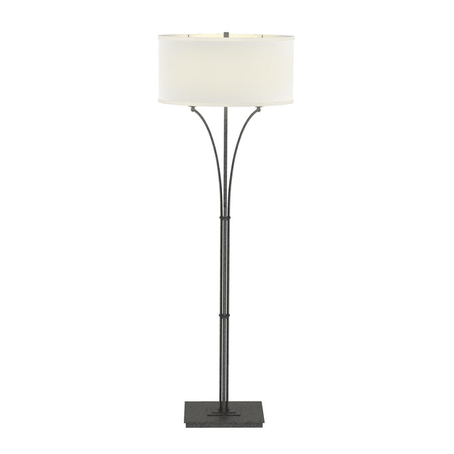 Hubbardton Forge 2009 Natural Iron Natural Anna Shade (SF) Contemporary Formae Floor Lamp