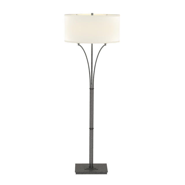 Hubbardton Forge 2009 Natural Iron Flax Shade (SE) Contemporary Formae Floor Lamp