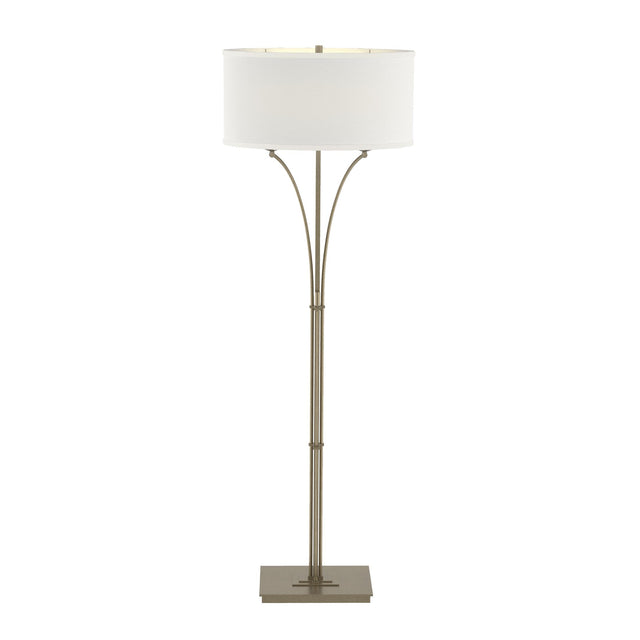 Hubbardton Forge 2009 Soft Gold Natural Anna Shade (SF) Contemporary Formae Floor Lamp