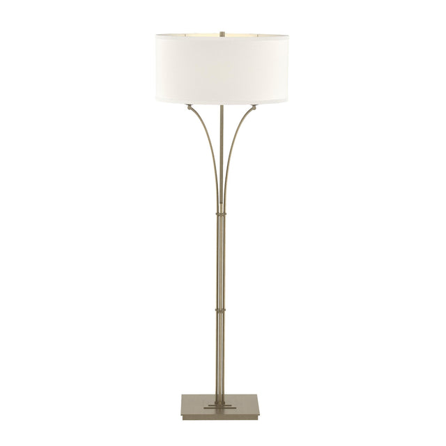 Hubbardton Forge 2009 Soft Gold Flax Shade (SE) Contemporary Formae Floor Lamp