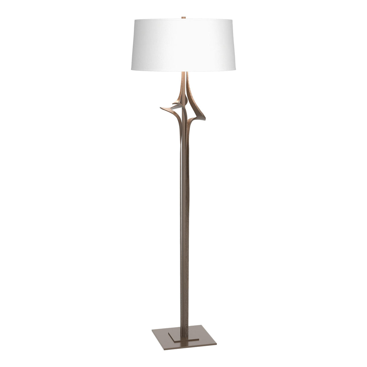 Hubbardton Forge 2010 Bronze Natural Anna Shade (SF) Antasia Floor Lamp