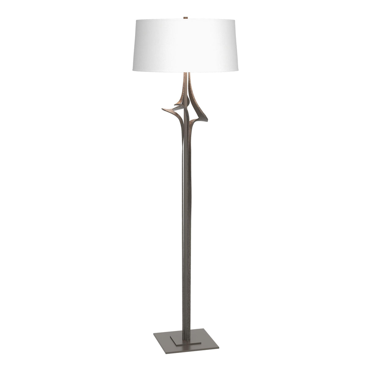 Hubbardton Forge 2010 Dark Smoke Natural Anna Shade (SF) Antasia Floor Lamp