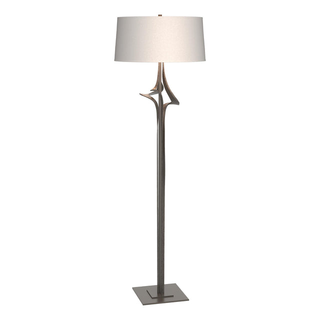 Hubbardton Forge 2010 Dark Smoke Flax Shade (SE) Antasia Floor Lamp