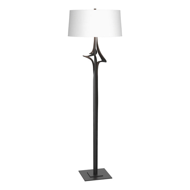 Hubbardton Forge 2010 Black Natural Anna Shade (SF) Antasia Floor Lamp