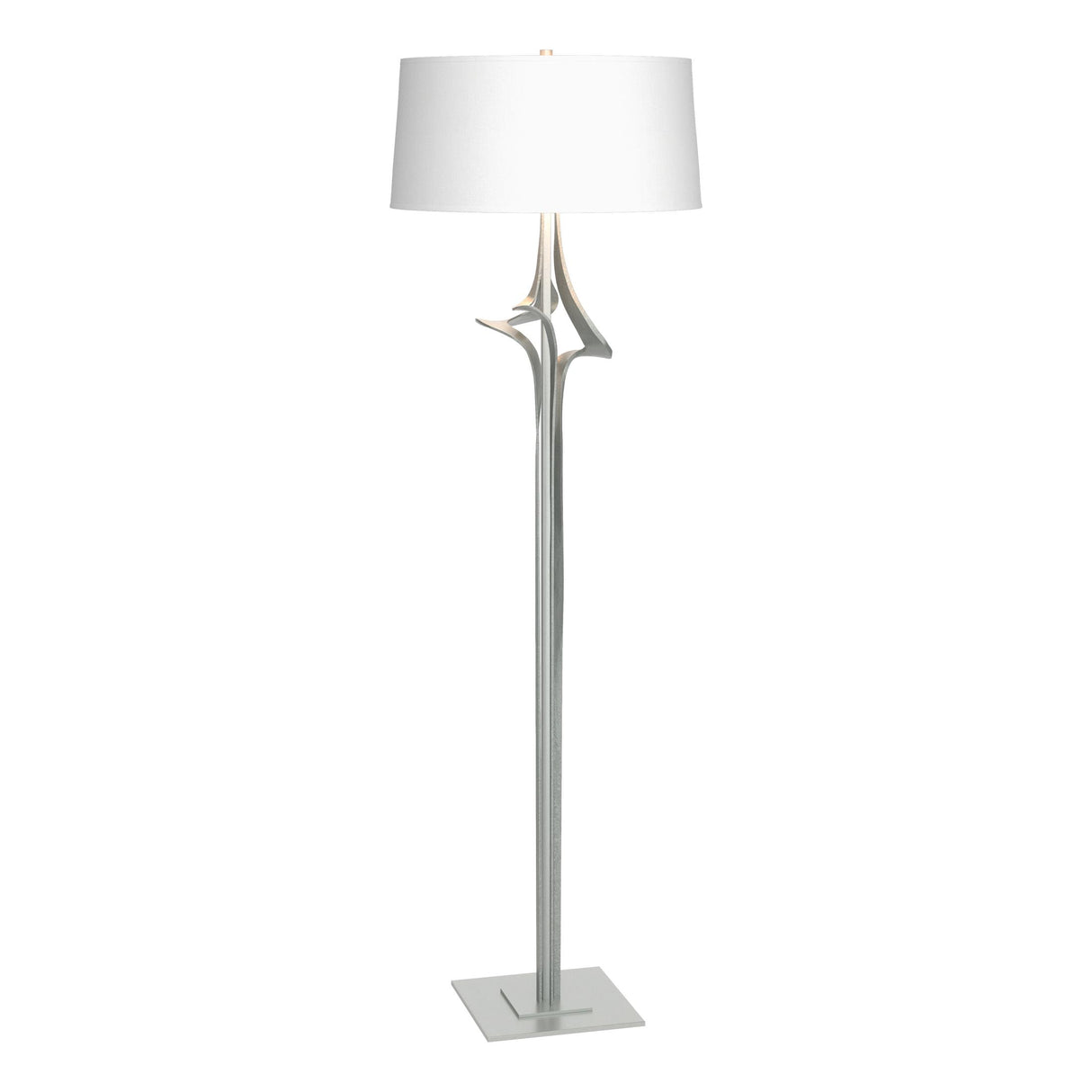 Hubbardton Forge 2010 Vintage Platinum Natural Anna Shade (SF) Antasia Floor Lamp