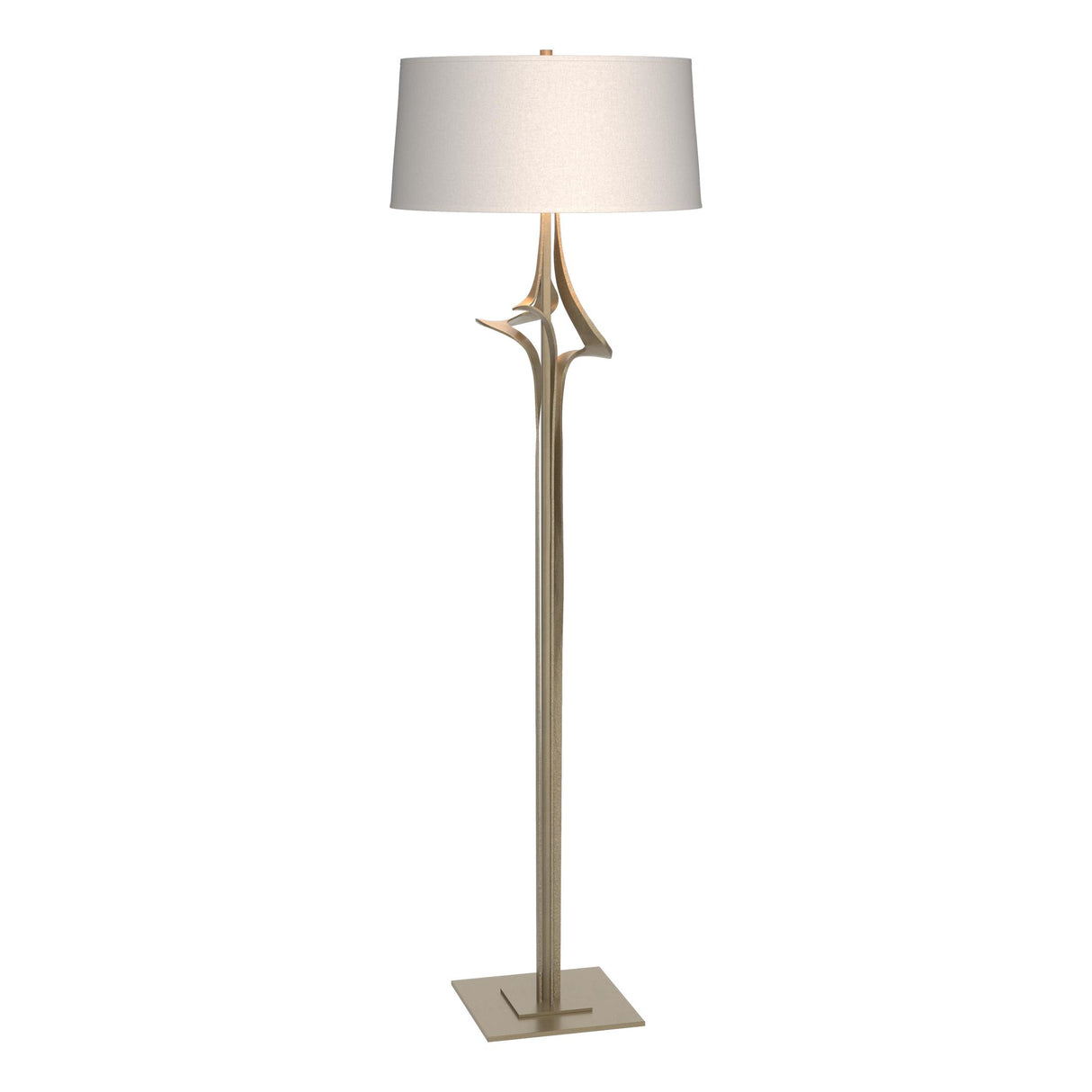Hubbardton Forge 2010 Soft Gold Flax Shade (SE) Antasia Floor Lamp