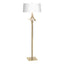 Hubbardton Forge 2010 Modern Brass Natural Anna Shade (SF) Antasia Floor Lamp
