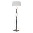 Hubbardton Forge 2012 Dark Smoke Natural Anna Shade (SF) Facet Floor Lamp