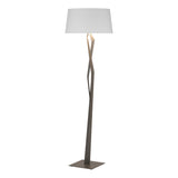 Hubbardton Forge 2012 Dark Smoke Natural Anna Shade (SF) Facet Floor Lamp