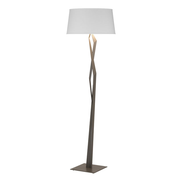 Hubbardton Forge 2012 Dark Smoke Natural Anna Shade (SF) Facet Floor Lamp