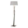 Hubbardton Forge 2012 Dark Smoke Flax Shade (SE) Facet Floor Lamp
