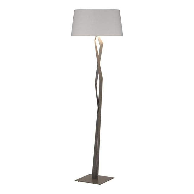 Hubbardton Forge 2012 Dark Smoke Flax Shade (SE) Facet Floor Lamp