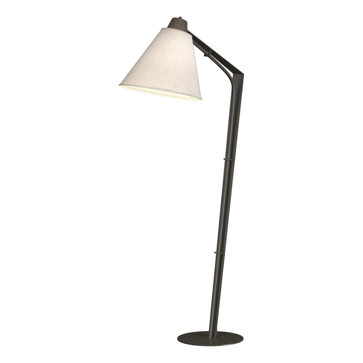 Hubbardton Forge 2013 Dark Smoke Flax Shade (SE) Reach Floor Lamp