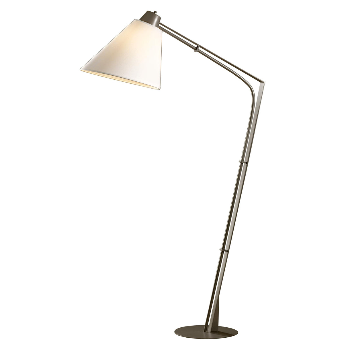 Hubbardton Forge 2013 Dark Smoke Natural Anna Shade (SF) Reach Floor Lamp