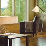 Hubbardton Forge 2013 Dark Smoke Natural Anna Shade (SF) Reach Floor Lamp