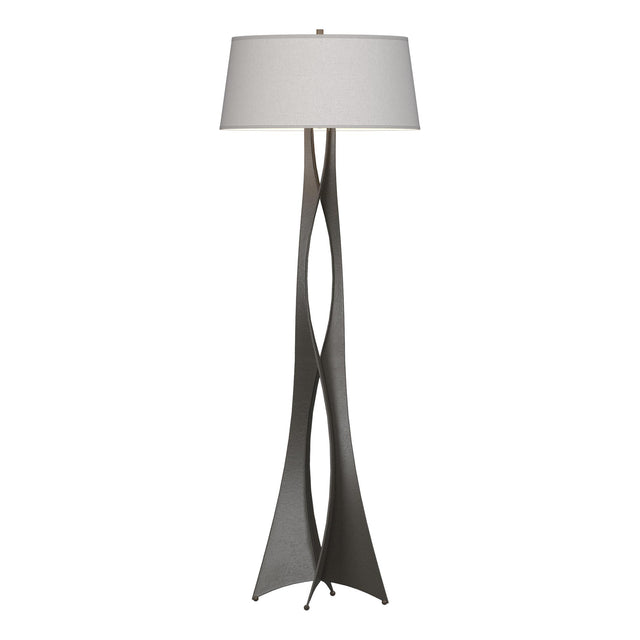 Hubbardton Forge 2013 Dark Smoke Flax Shade (SE) Moreau Floor Lamp