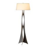 Hubbardton Forge 2013 Dark Smoke Flax Shade (SE) Moreau Floor Lamp