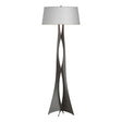 Hubbardton Forge 2013 Dark Smoke Natural Anna Shade (SF) Moreau Floor Lamp