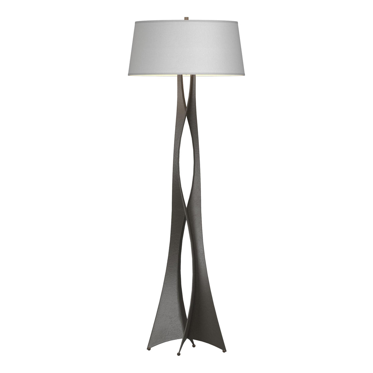 Hubbardton Forge 2013 Dark Smoke Natural Anna Shade (SF) Moreau Floor Lamp